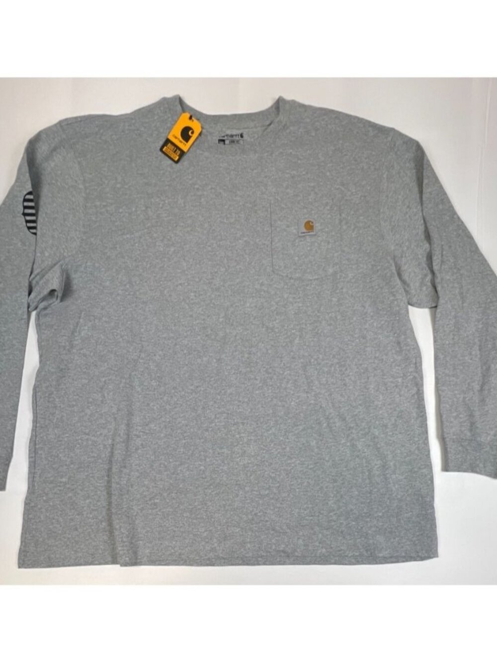 Carhartt Men 2XL Loose Fit Heavyweight Pocket Long Sleeve T-Shirt Grey NWT K126